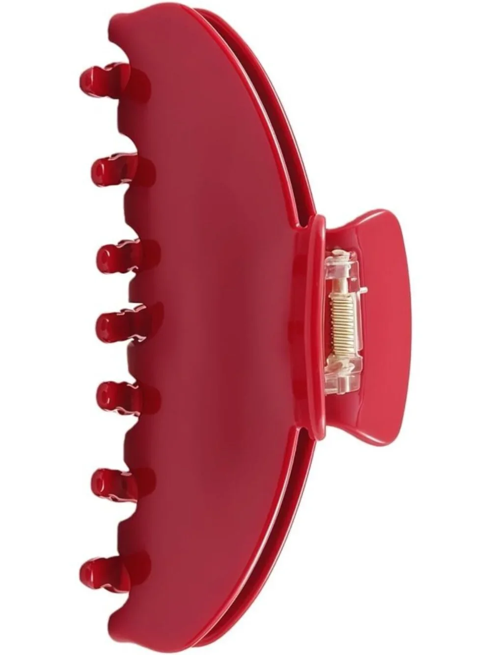 Durable 4-Inch Cherry Red Claw Hair Clips for Fine & Thick Hair - Stylish
